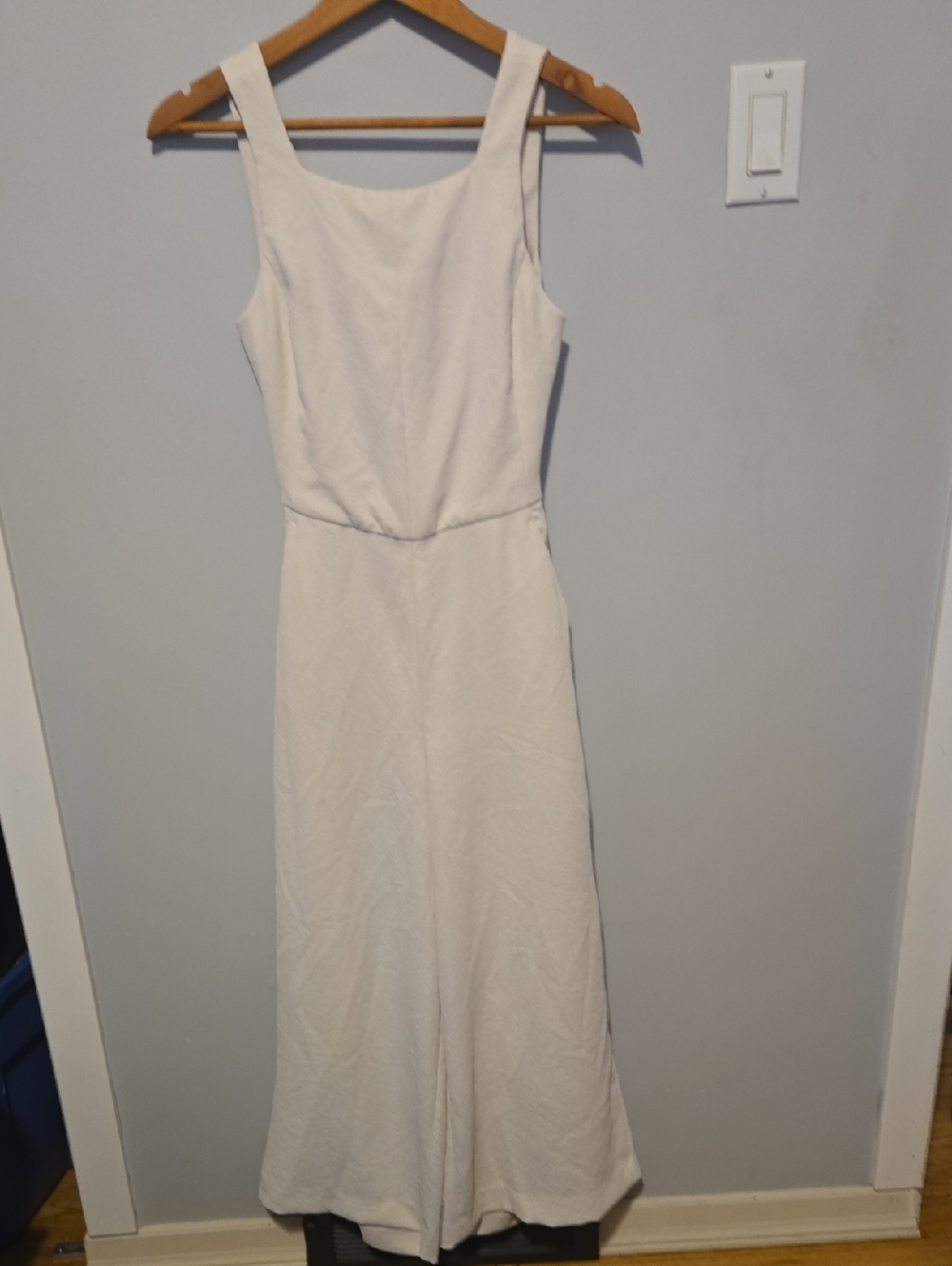 Wilfred Cream Wide Leg Open Back Jumpsuit